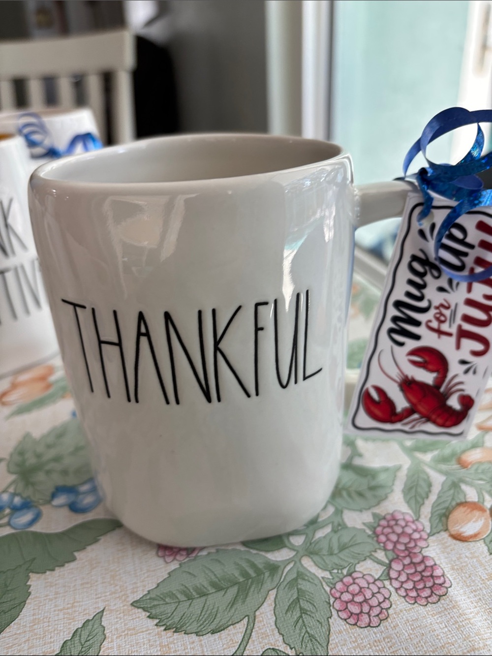 Rae Dunn White "THANKFUL" Ceramic Mug